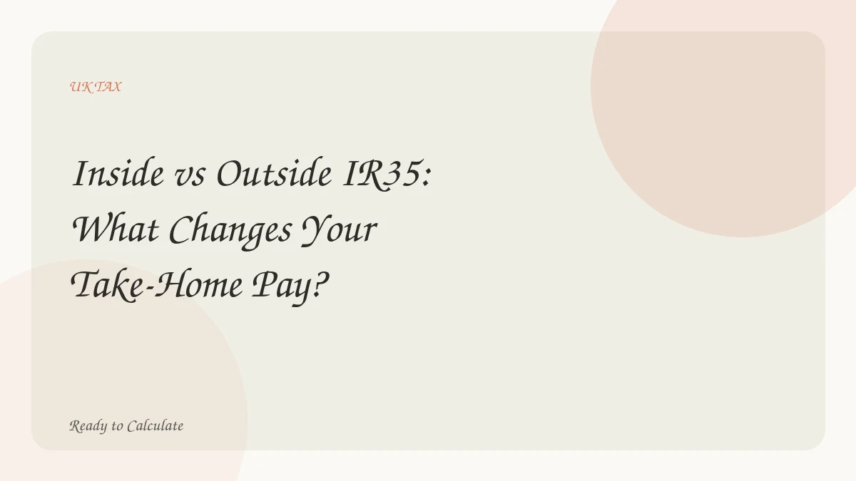 Inside vs Outside IR35: What Changes Your Take-Home Pay?