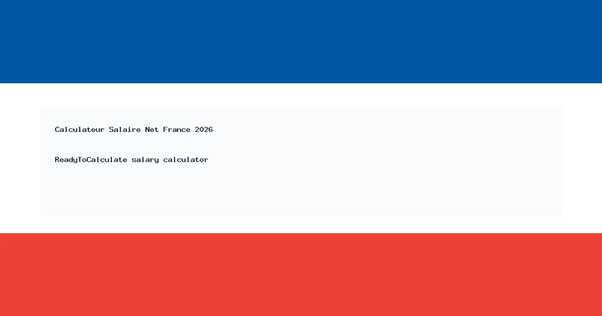Calculateur salaire net France 2026 thumbnail