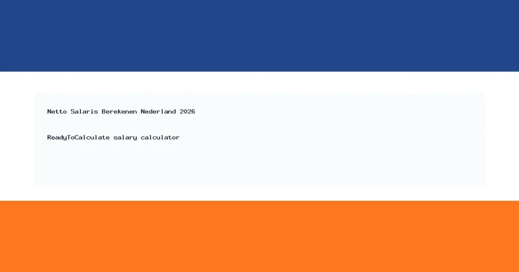 Netto salaris berekenen Nederland 2026 thumbnail