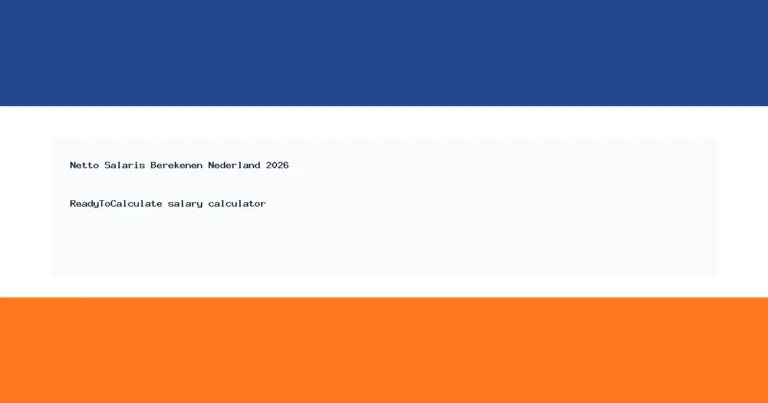 Netto salaris berekenen Nederland 2026 thumbnail