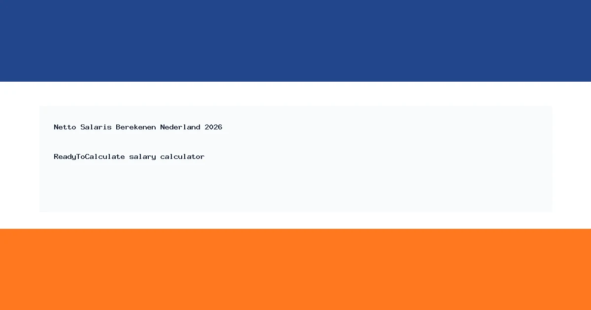 Netto salaris berekenen Nederland 2026 thumbnail