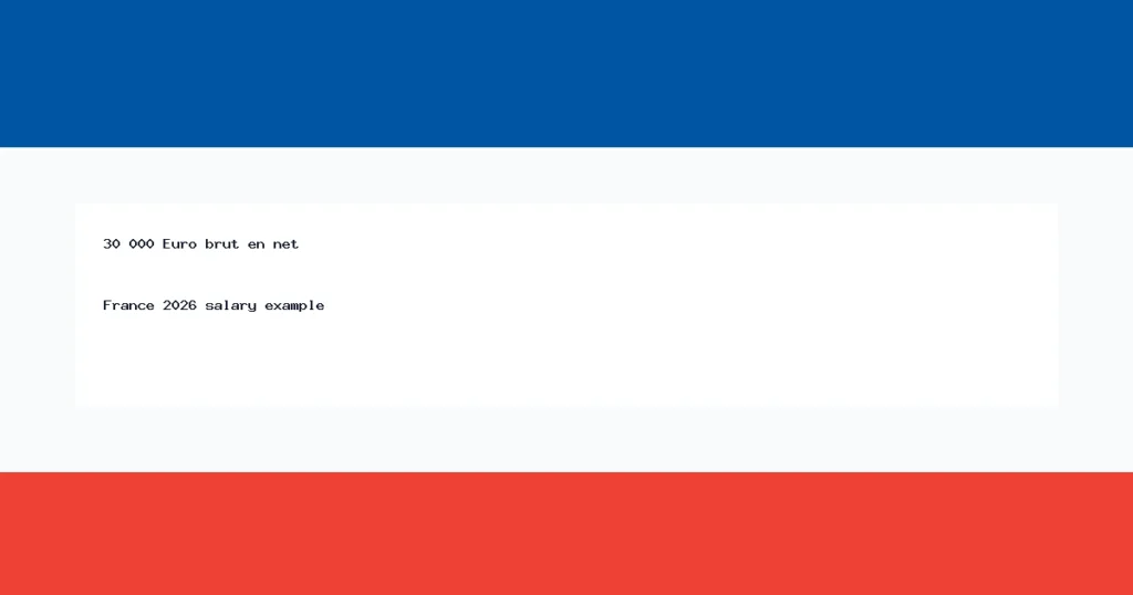 30 000 Euro salaire brut net France 2026 thumbnail