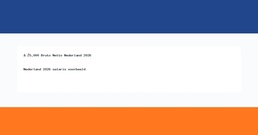 €5.000 Bruto Netto Nederland 2026 thumbnail
